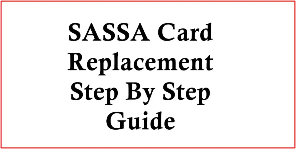 SASSA Card Replacement